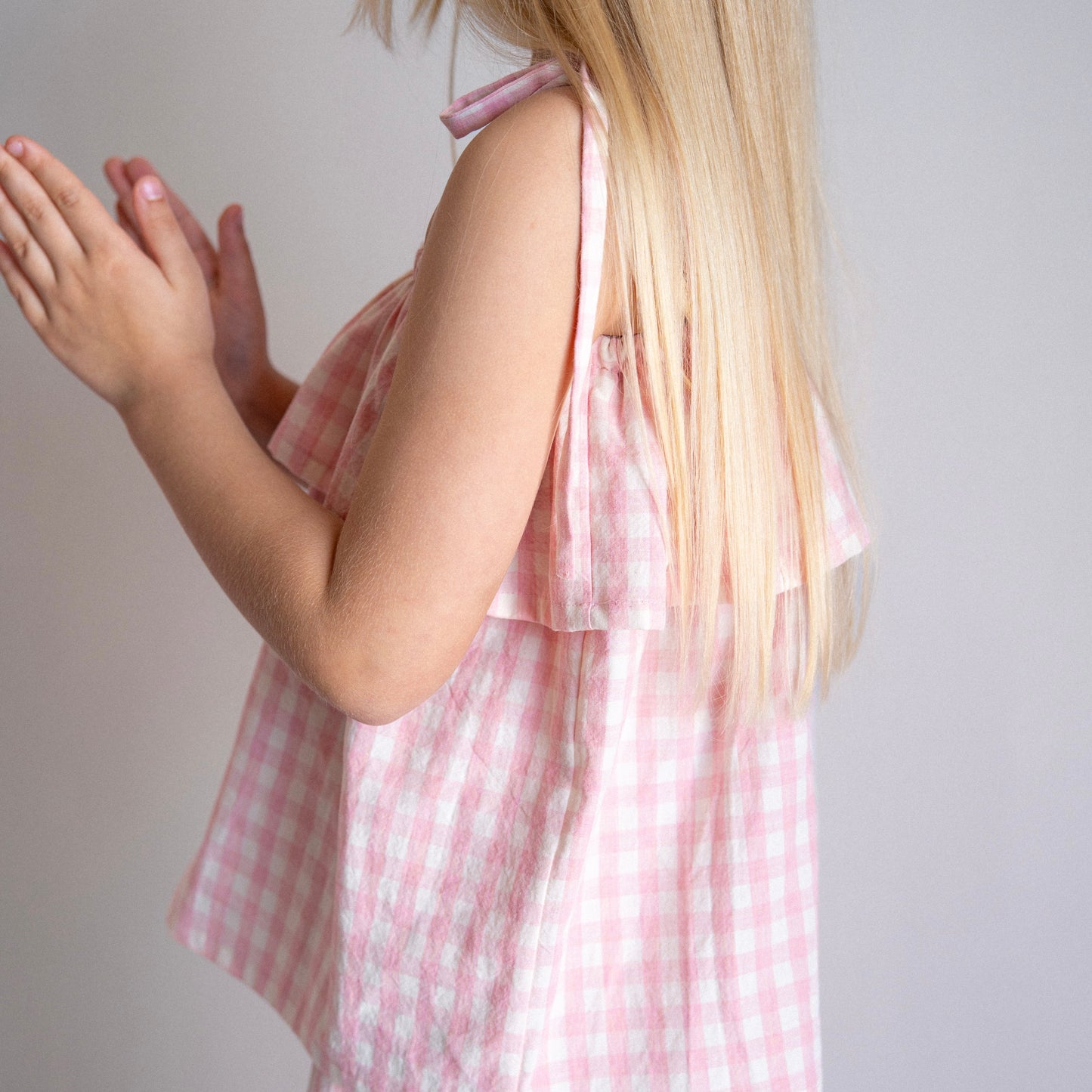 Ellie Top | Pink Gingham