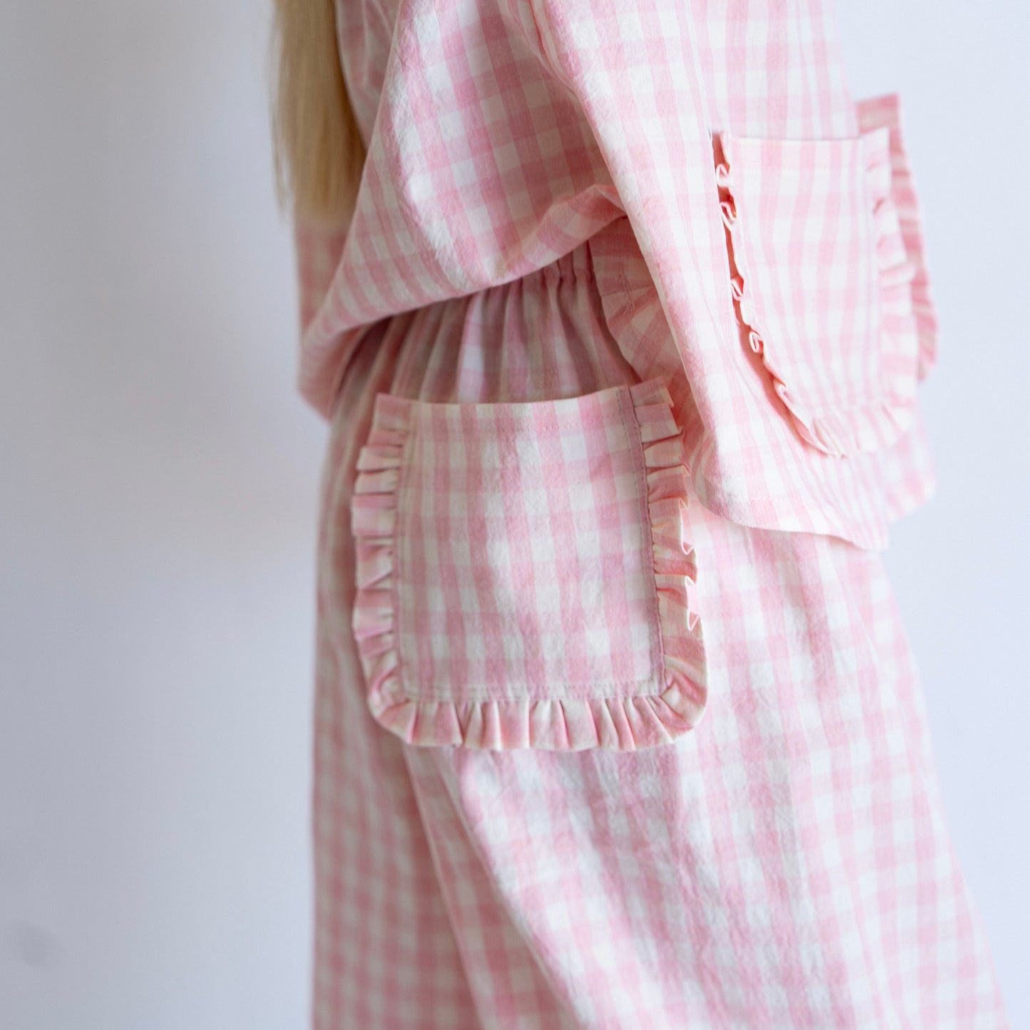 Ruffle Pant | Pink Gingham
