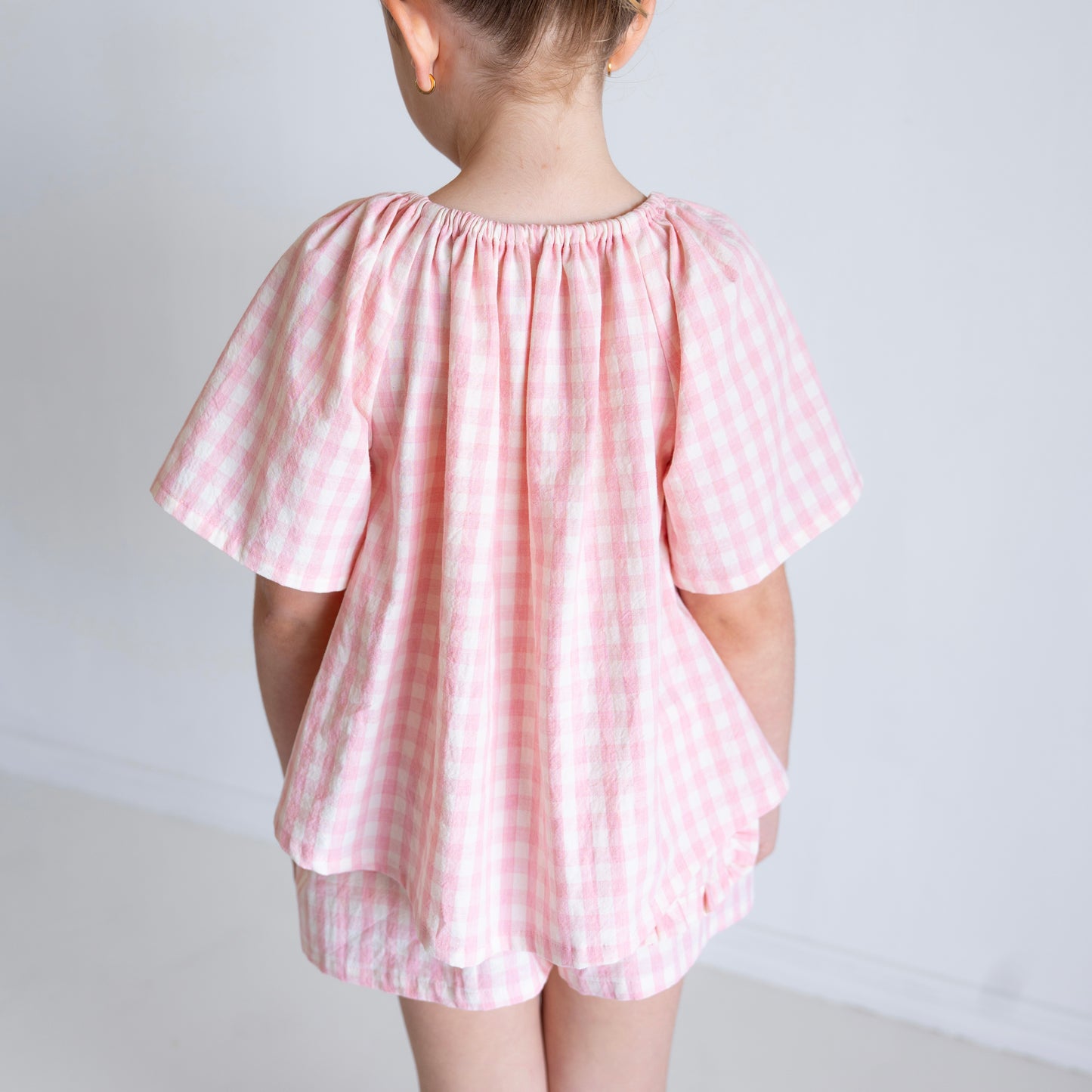 Daphne Top | Pink Gingham