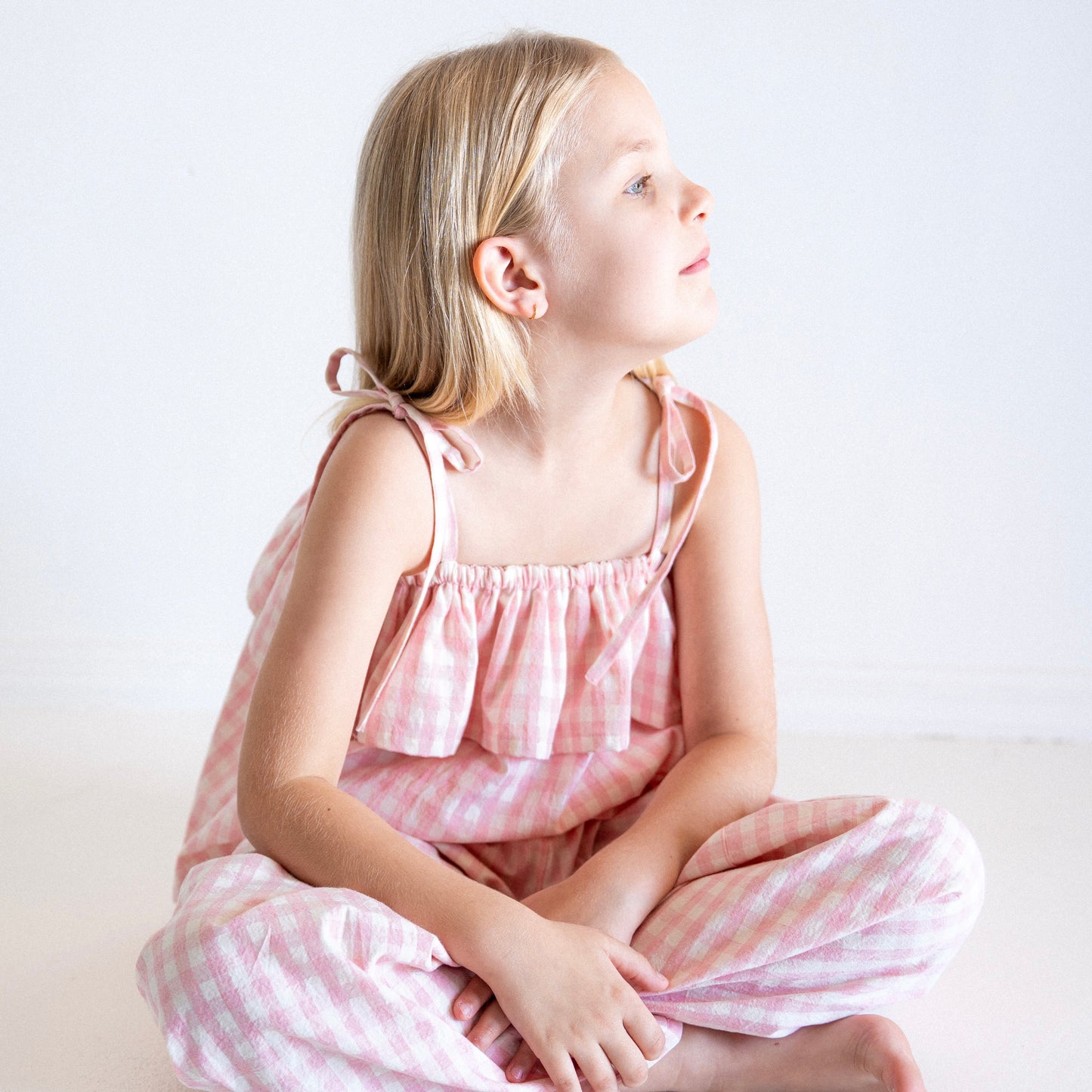 Ellie Top | Pink Gingham